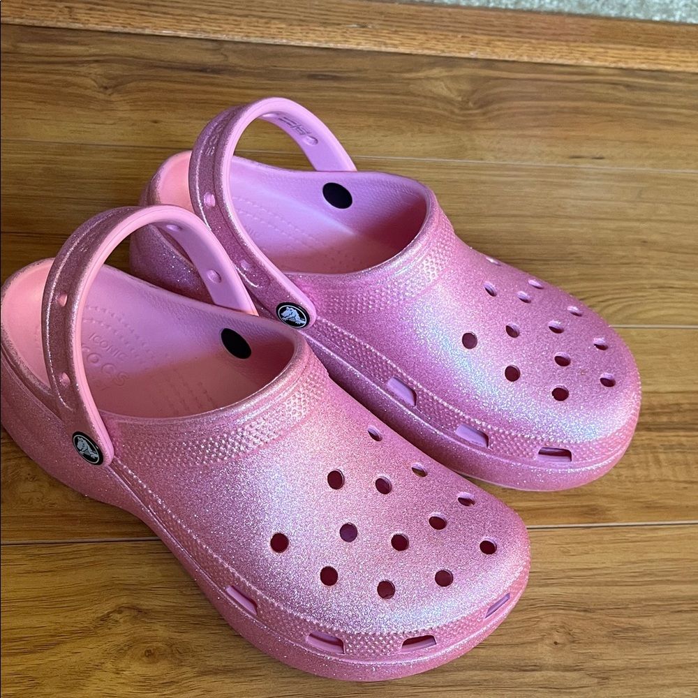 CROCS Sparkly Slippers - Pink